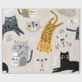 Katzenmuster Geschenkpapier (Flach)