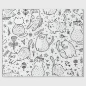 Katzenmuster Geschenkpapier (Flach)