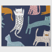 Katzenmuster Geschenkpapier (Flach)