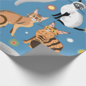 Katzenmuster Geschenkpapier (Ecke)