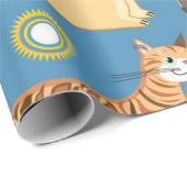 Katzenmuster Geschenkpapier (Rolleneckpunkt)