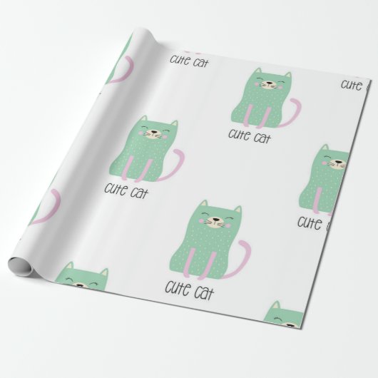 Katzenmuster Geschenkpapier (Ungerollt)