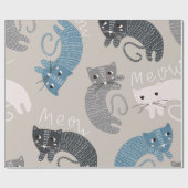 Katzenmuster Geschenkpapier (Flach)