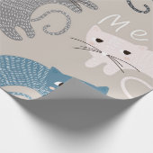 Katzenmuster Geschenkpapier (Ecke)
