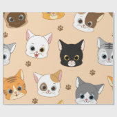 Katzenmuster Geschenkpapier (Flach)