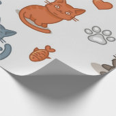 Katzenmuster Geschenkpapier (Ecke)