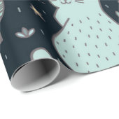 Katzenmuster Geschenkpapier (Rolleneckpunkt)