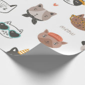 Katzenmuster Geschenkpapier (Ecke)