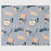 Katzenmuster Geschenkpapier (Flach)