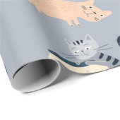 Katzenmuster Geschenkpapier (Rolleneckpunkt)
