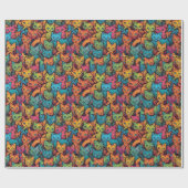 Katzenmuster Geschenkpapier (Flach)