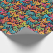 Katzenmuster Geschenkpapier (Ecke)