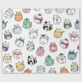 Katzenmuster Geschenkpapier (Flach)