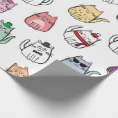 Katzenmuster Geschenkpapier (Ecke)