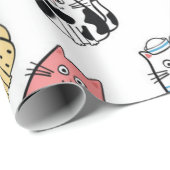 Katzenmuster Geschenkpapier (Rolleneckpunkt)