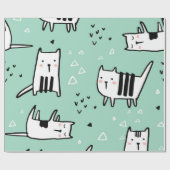 Katzenmuster Geschenkpapier (Flach)