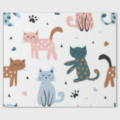 Katzenmuster Geschenkpapier (Flach)