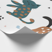Katzenmuster Geschenkpapier (Ecke)