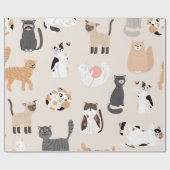 Katzenmuster Geschenkpapier (Flach)