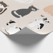 Katzenmuster Geschenkpapier (Ecke)