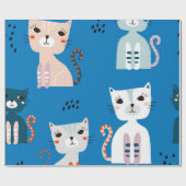 Katzenmuster Geschenkpapier (Flach)