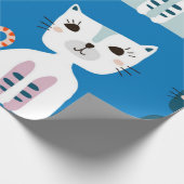 Katzenmuster Geschenkpapier (Ecke)