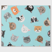 Katzenmuster Geschenkpapier (Flach)