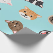 Katzenmuster Geschenkpapier (Ecke)