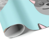Katzenmuster Geschenkpapier (Rolleneckpunkt)