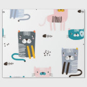 Katzenmuster Geschenkpapier (Flach)