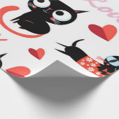Katzenmuster Geschenkpapier (Ecke)