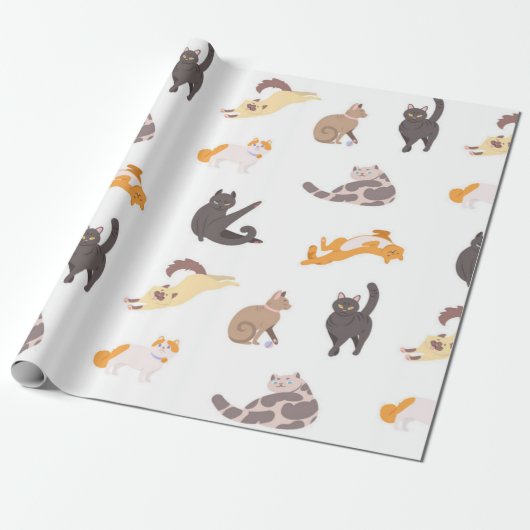 Katzenmuster Geschenkpapier (Ungerollt)