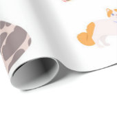 Katzenmuster Geschenkpapier (Rolleneckpunkt)