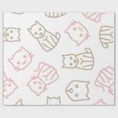 Katzenmuster Geschenkpapier (Flach)