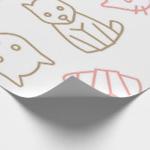 Katzenmuster Geschenkpapier (Ecke)
