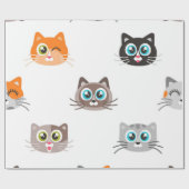 Katzenmuster Geschenkpapier (Flach)