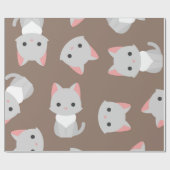 Katzenmuster Geschenkpapier (Flach)