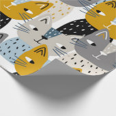 Katzenmuster Geschenkpapier (Ecke)