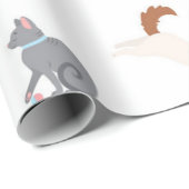 Katzenmuster Geschenkpapier (Rolleneckpunkt)