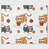 Katzenmuster Geschenkpapier (Flach)