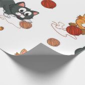 Katzenmuster Geschenkpapier (Ecke)