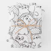 Katzenmuster Geschenkpapier Set (Beispiel)