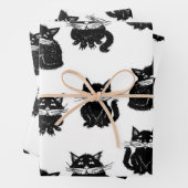 Katzenmuster Geschenkpapier Set (Beispiel)