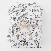 Katzenmuster Geschenkpapier Set (Beispiel)