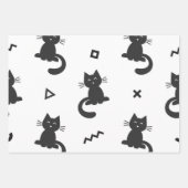 Katzenmuster Geschenkpapier Set (Vorderseite 2)