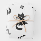 Katzenmuster Geschenkpapier Set (Beispiel)