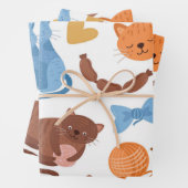 Katzenmuster Geschenkpapier Set (Beispiel)