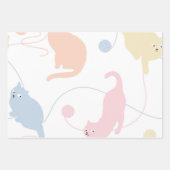 Katzenmuster Geschenkpapier Set (Vorderseite 3)