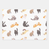 Katzenmuster Geschenkpapier Set (Vorderseite 3)