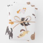 Katzenmuster Geschenkpapier Set (Beispiel)
